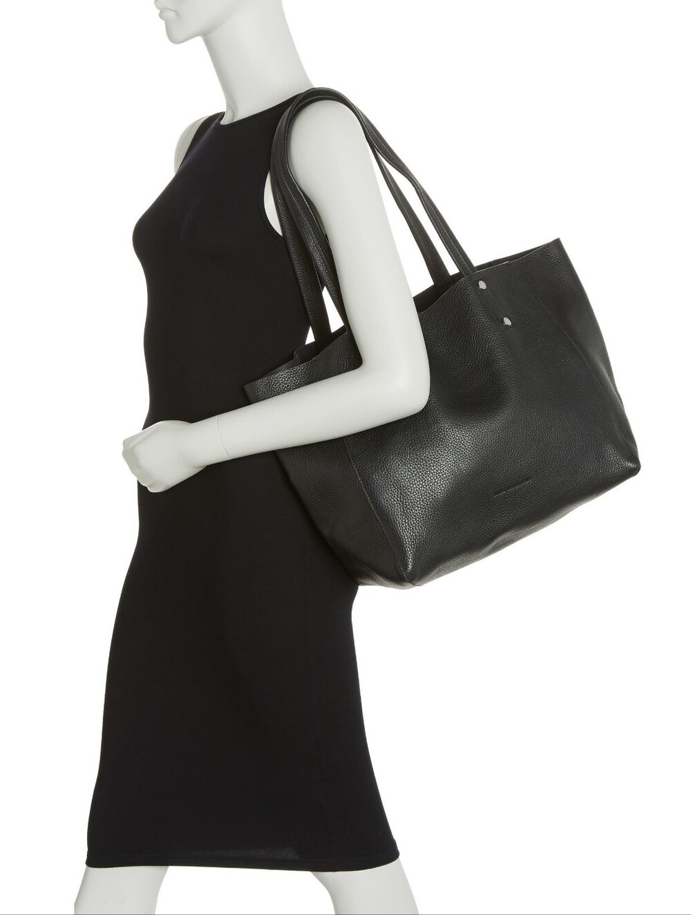 Aimee Kestenberg Manifest tote bag sift slouchy black leather large womens purse - Picture 2 of 11